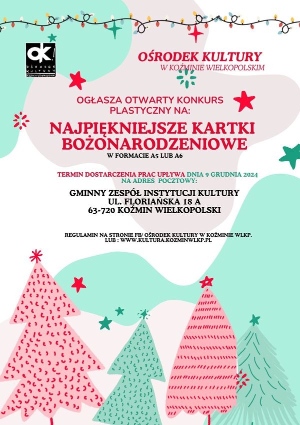 Konkurs na najpiękniejsze kartki bożonarodzeniowe